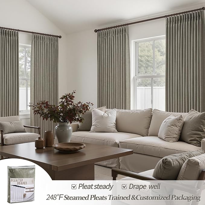 Sepia Ebony 100% Blackout Kids Room Curtains 90 Inches Long, Memory Trained - Image 6