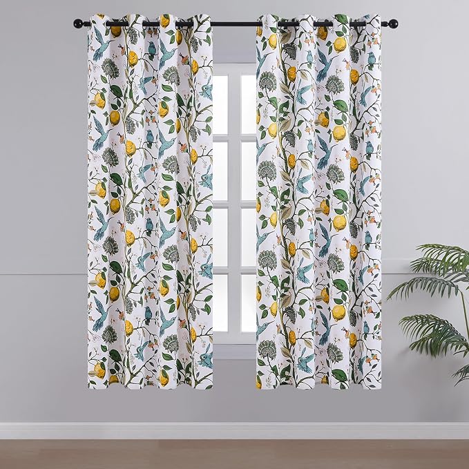 Topfinel White Pretty Pioneer Woman Blackout Curtains 63 Inches Length 2 Panels - Image 2