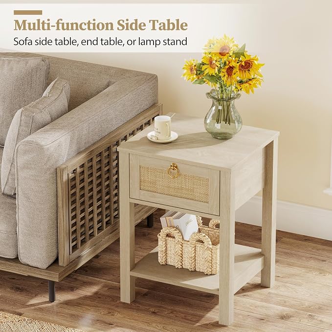Eclatara Rattan Nightstand: Sturdy Night Stand - Image 8