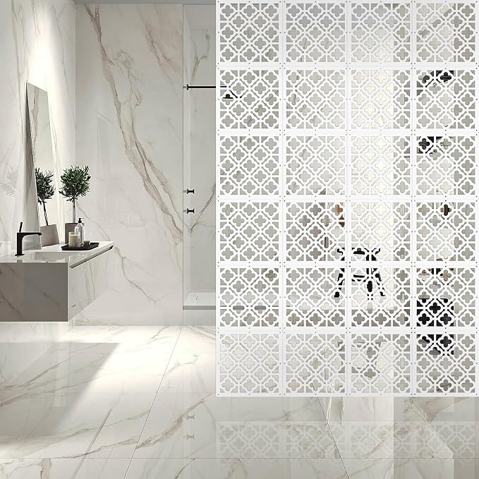 24PCS Hanging Room Divider Wall Screen Panel Room Divider Panels- Flower | - Image 6