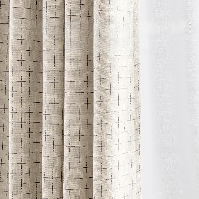 MIULEE 100% Blackout Decorative Linen Curtains by MIULEE