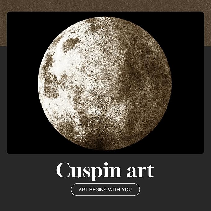 Framed Vertical Moon Wall Art Set of 2, Modern Black White Gold Landscape - Image 7