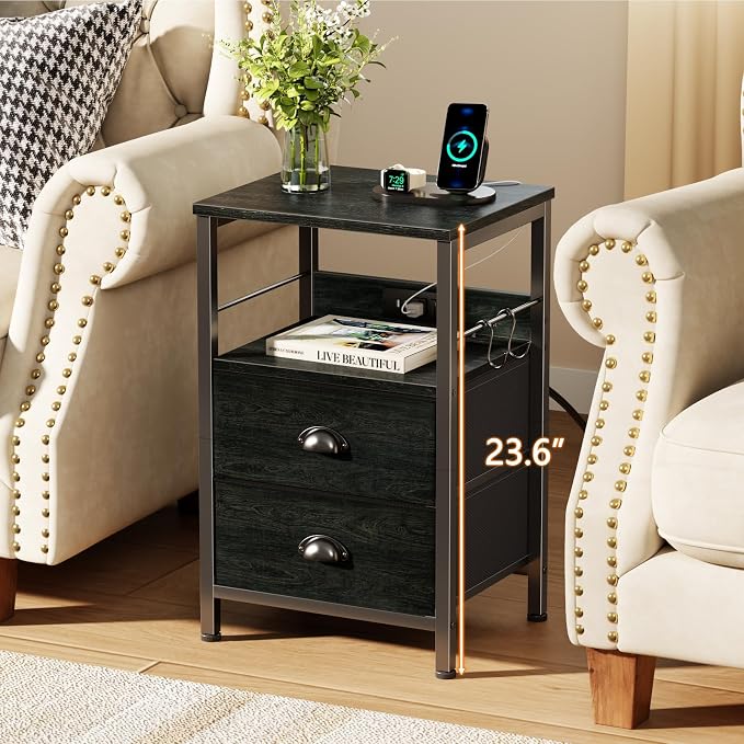 Nightstand with Charging Station - Image 2