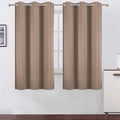 Cappuccino Blackout Curtains 38 x 54 Inch Length/Set of 2 Curtain by Lemomo