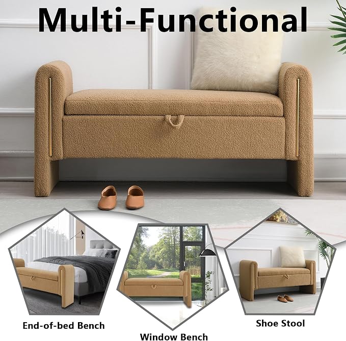 HRVEOCEI Upholstered Storage Bench - Image 7