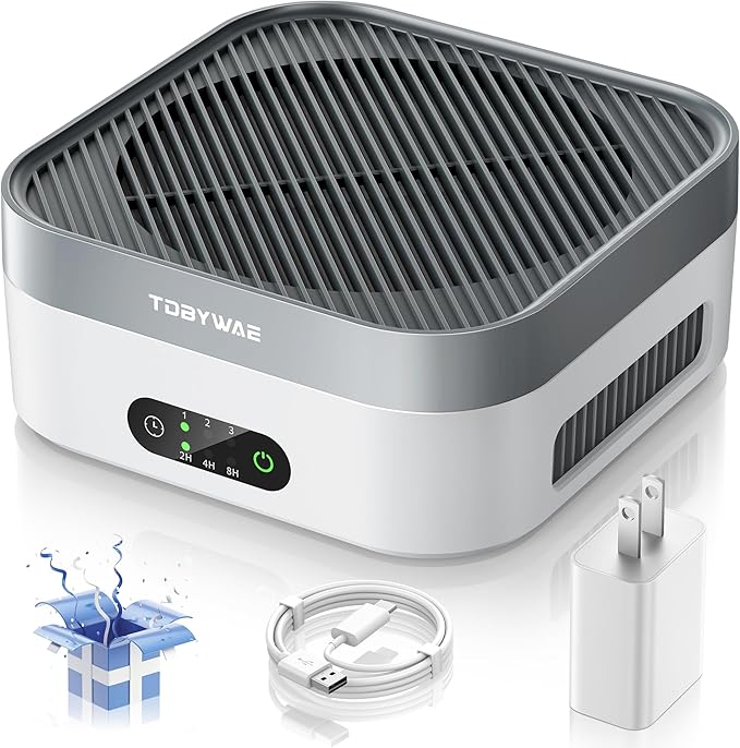 TDBYWAE Air Purifier for Home – True HEPA Filter for Pets, Smoke & Allergies | 600 Sq Ft Coverage | Ultra-Quiet & Portable for Bedroom/Travel