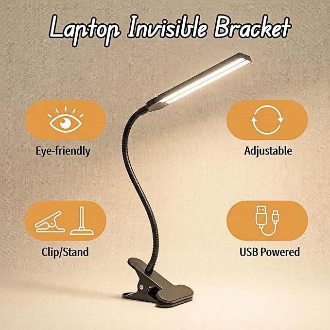 BUBBLE-FLY LED Clip on Reading Light, USB Desk Lamp - Image 7
