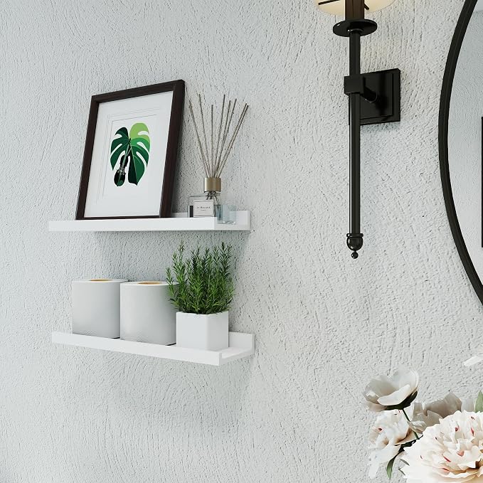 White Floating Shelves for Wall Decor, 16 in Shelf - Image 5