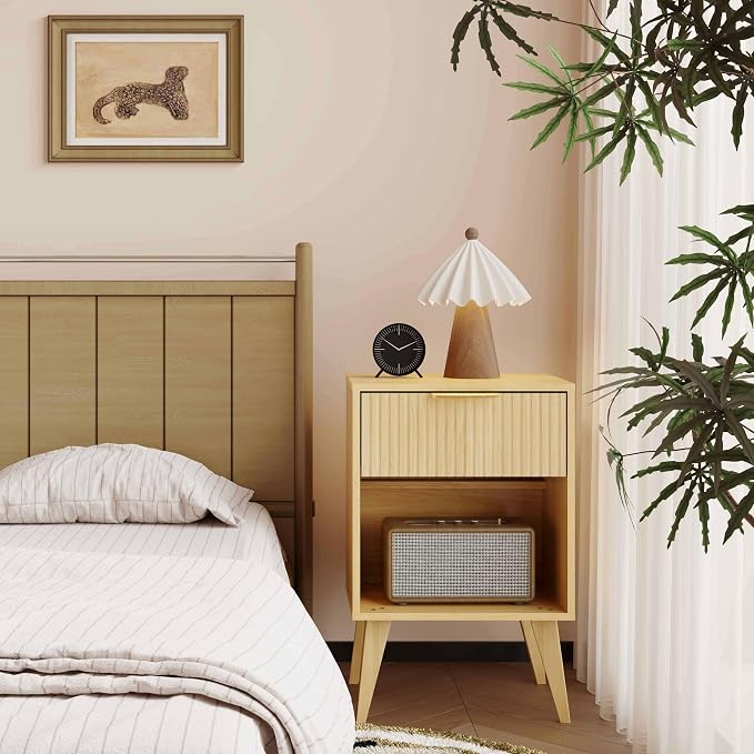 YAUKOMEL Fluted Nightstand - Image 5