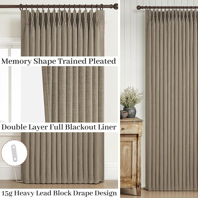 Memory Trained Pinch Pleated Tall Nursery Curtains 102 Inches Long - Image 4