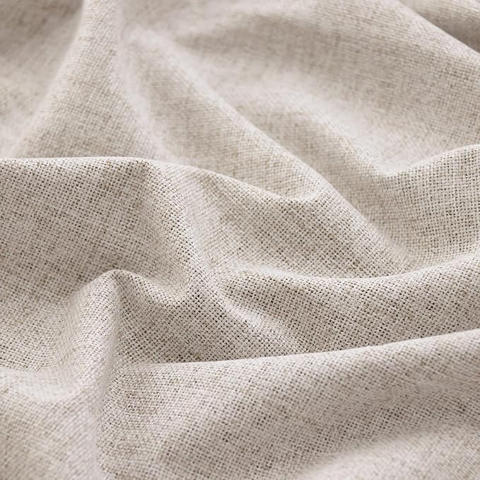 YoungsTex Beige Linen Blackout Curtains - Image 9