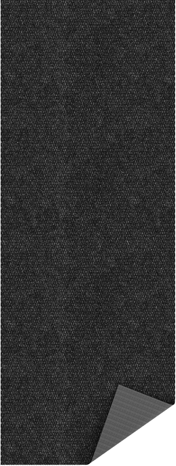 Ottomanson Commercial Scrape Rib Entry Mat – Heavy Duty Ribbed Floor Mat for High Traffic – Non Slip Rubber Back, Waterproof – Indoor Outdoor Use for Offices, Schools, Lobbies, 2'7" x 8', Black