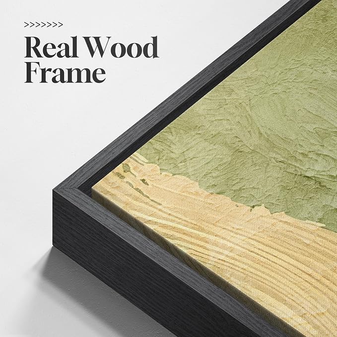 Large Framed Sage Green Abstract Wall Art - Image 6