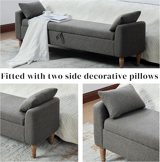 Aoiy & Wifon 65.94" W Large Storage Ottoman Bench, King Size End of Bed Storage - Image 5