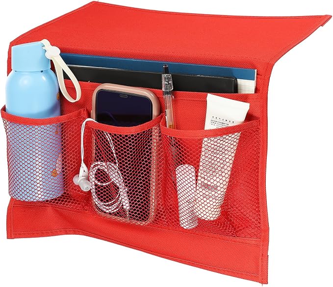 PATIKIL Bedside Caddy, Bed Caddy Bedside Organizer Bed Hanging Caddy 4 Pockets - Image 3