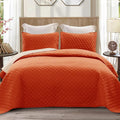 Exclusivo Mezcla Reversible California King Quilt Set, Burnt Orange | by ExclusivoMezcla