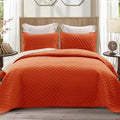 Exclusivo Mezcla Reversible Twin Quilt Bedding Set, Burnt Orange | Lightweight by ExclusivoMezcla