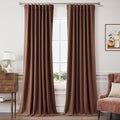 Joywell 100% Blackout Linen Curtains 108 Inch Long by Joywell