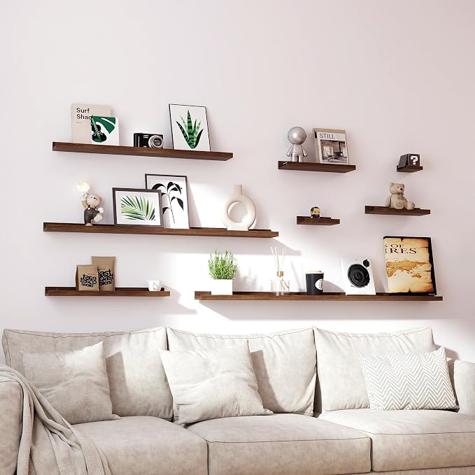Walnut Floating Shelves for Wall Decor, 60 in Shelf - Image 2