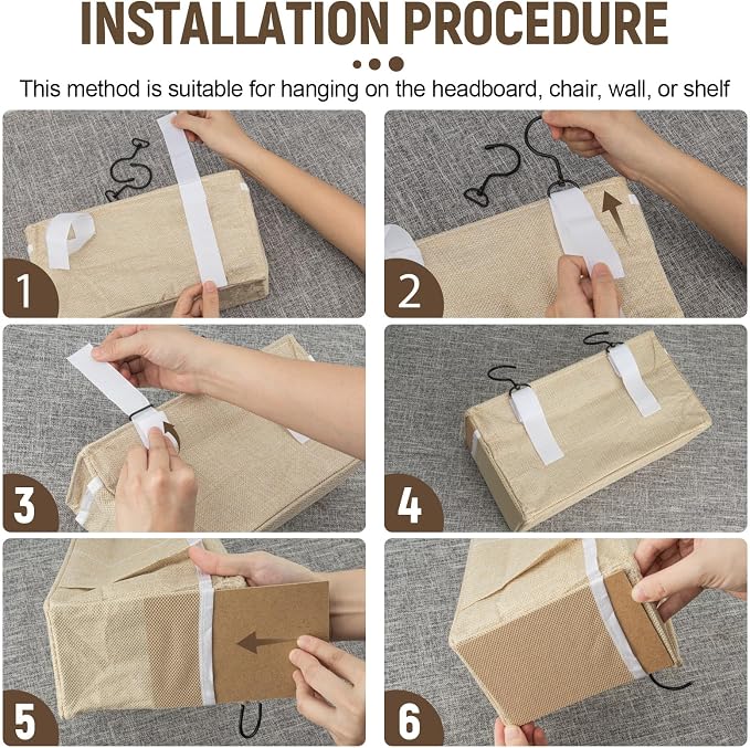 Bedside Caddy, bedside organizer, Hanging Organizers | Storage Bags - Image 3