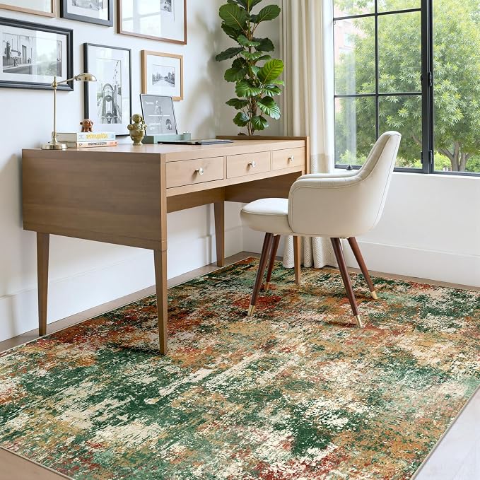 RELEANY Washable 4'x6' Abstract Area Rug - Image 4