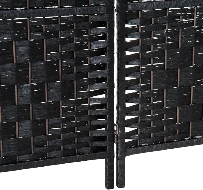 HOMCOM Room Divider 6-Panel, 6FT-Tall Folding Privacy Screen, Hand-Woven Design - Image 8