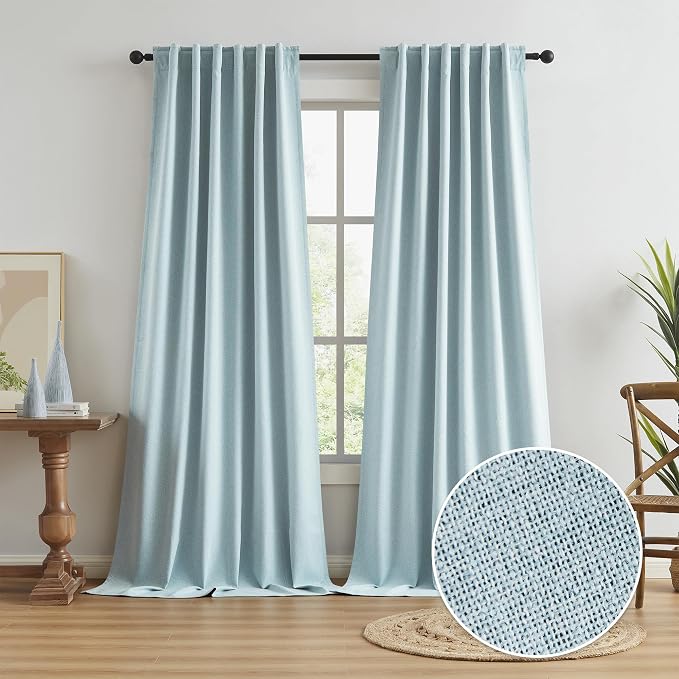 Extra Long 120 Inch Full Blackout Curtains by KEQIAOSUOCAI