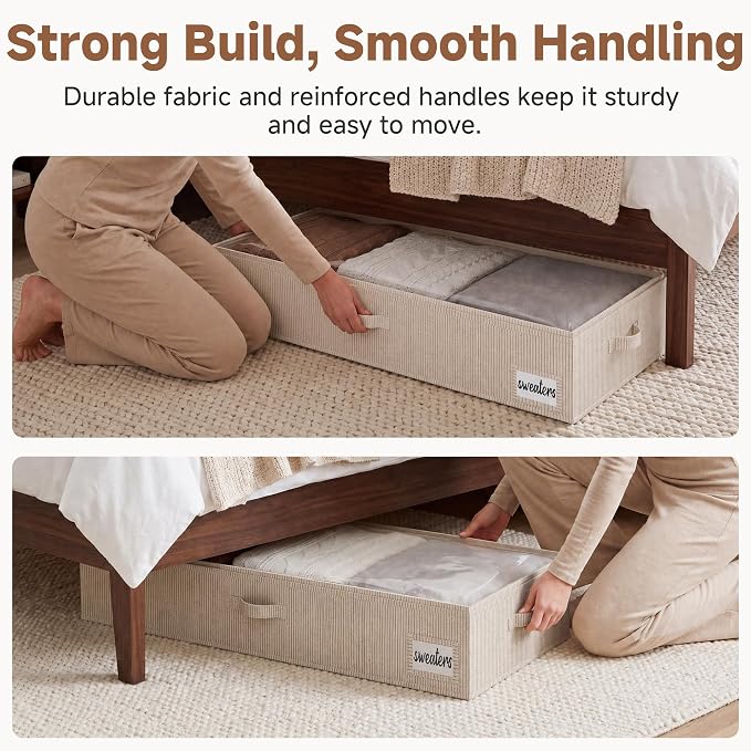 StorageWorks 7 Inch Low Profile Under Bed Storage Containers - Image 4