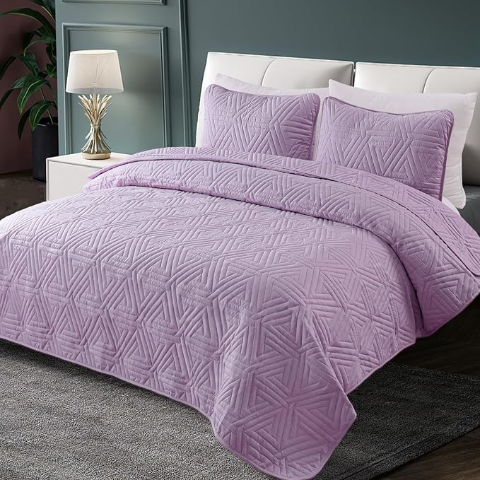 Whale Flotilla Soft Geometric Twin Quilt Set - Image 2