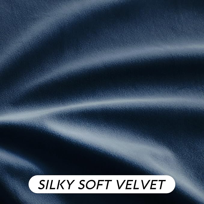 RYB HOME Velvet Curtains 102 inches Long, Extra Long High Ceiling Curtains | - Image 5