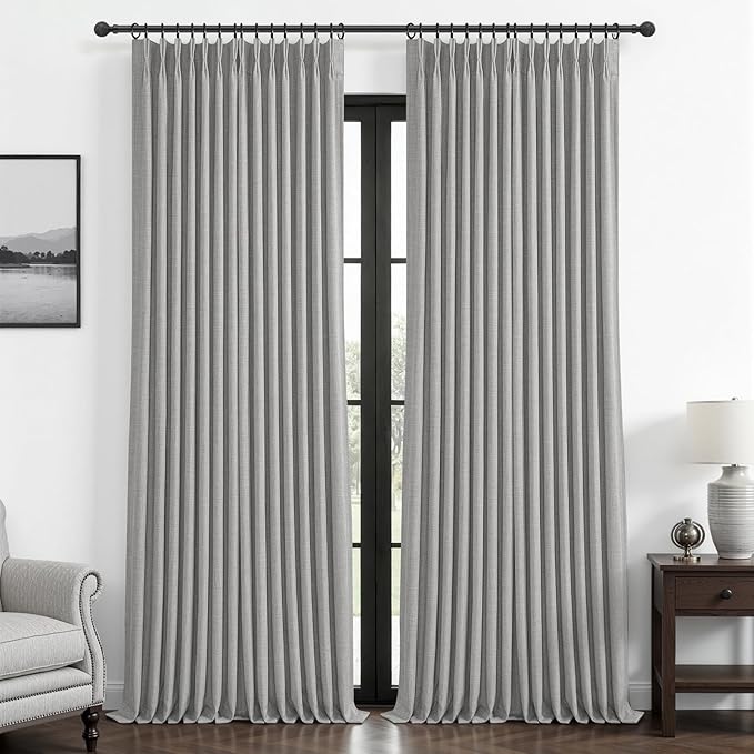 Memory Trained Pinch Pleated 90 Inch Curtains by PleatedDrapes