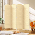 Rattan Room Divider, 4-Panel Folding Privacy Screen 6ft. Extra Wide | Room by Jostyle