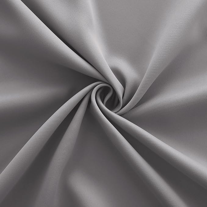 KOUFALL Light Grey 102 Inch Curtains - Image 7