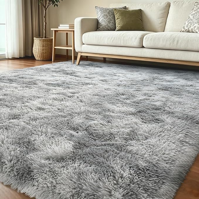 4x6 Ft Shag Rugs for Bedroom Living Room, Tie-Dyed Ultra Soft Fluffy Furry Area - Image 4