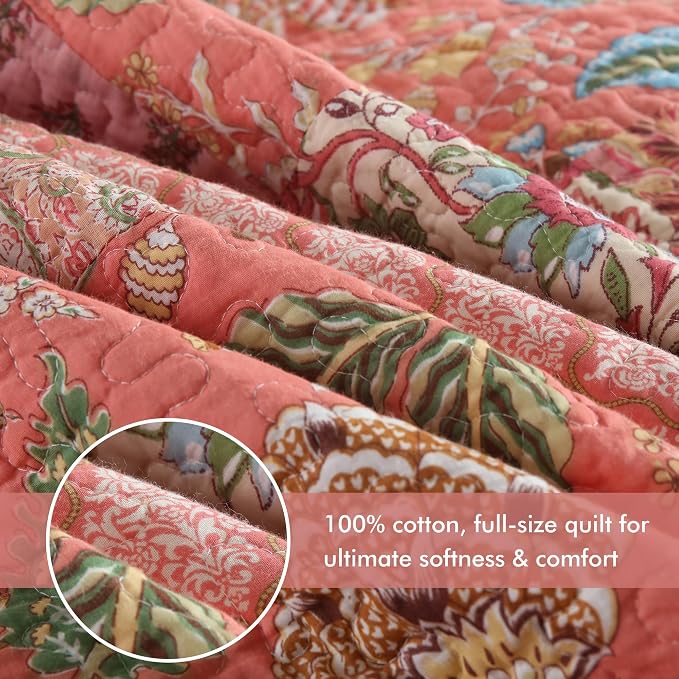 Etwel 100% Cotton Patchwork Queen Size Quilt Set - Image 4