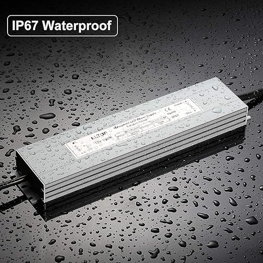 LED Power Supply 150 Watts LLTOP Waterproof IP67 LED Driver 100-264V AC to 12V DC 12.5A Low Voltage Transformer Converter Ultra Slim Power Adapter for Indoor Outdoor LED Lights