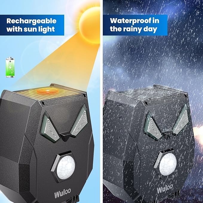 Solar Wireless Driveway Alarm, Outdoor Motion Sensor Detector Alarms Driveway Alert System 2000ft Long Range with Rechargeable Battery, Outside Weatherproof/Expandable (1 Receiver and 4 sensors)