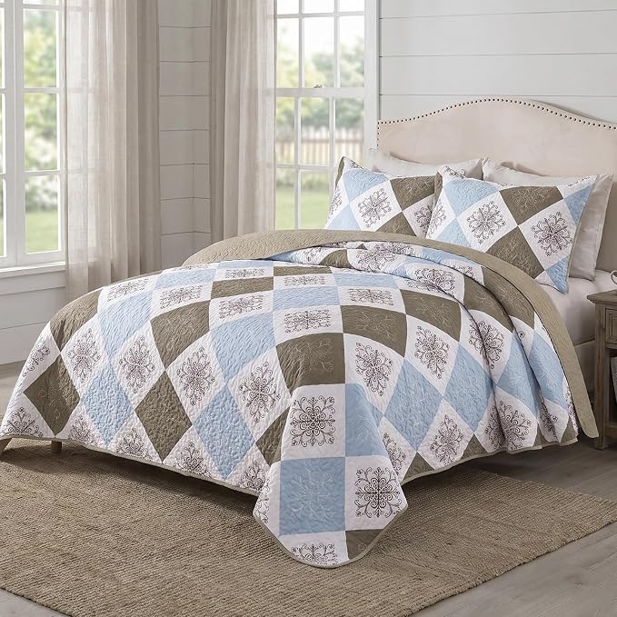Etwel Lightweight Queen Size Quilt Set - Image 7