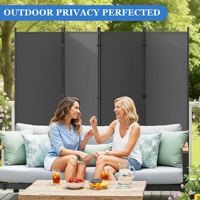 SUNALLY Room Divider Privacy Screens, 6 Panels Dividers - Image 6