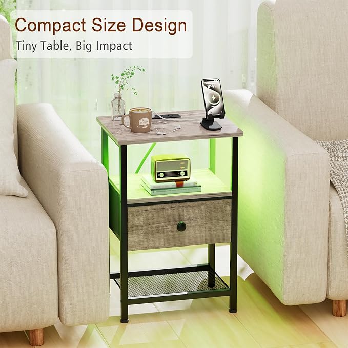 Night Stand, LED Nightstand - Image 4