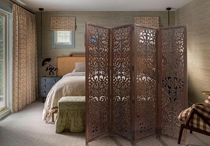 COTTON CRAFT Room Divider Wood Screen - Image 3