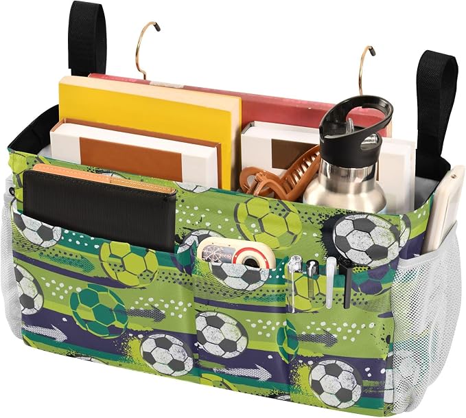 Ball Soccer tag8 Bedside Caddy Storage Bag Bedside Organizer - Image 3