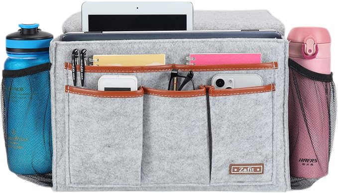 Zafit Bedside Caddy, Large Size Bedside Storage Organizer Bedside Organizer - Image 2