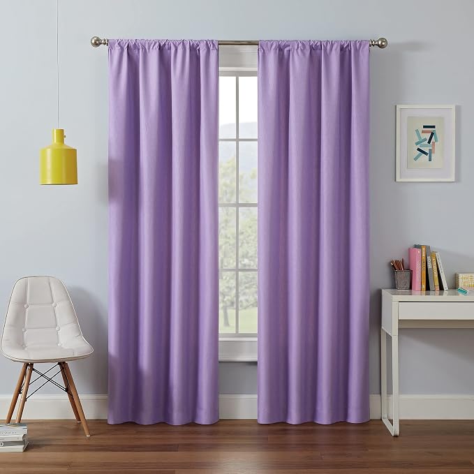 ECLIPSE Kendall Modern Blackout Thermal Rod Pocket Window Curtain - Image 5