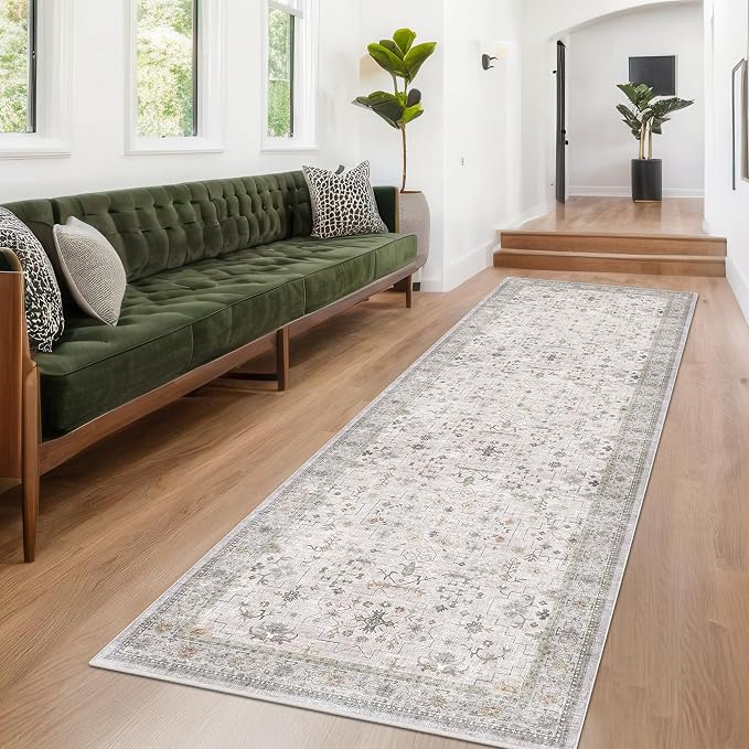 Washable Long Runners for Hallways, 3x8 Low Pile Kitchen Runner Rug, Bohemian - Image 6