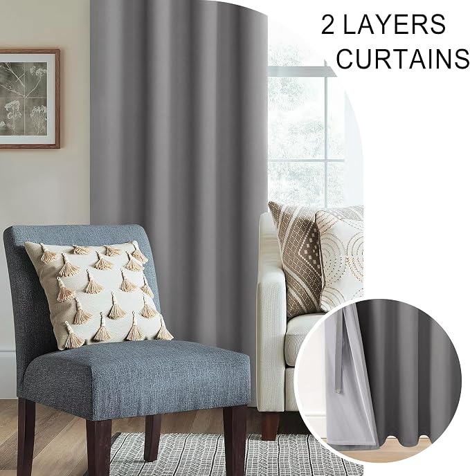 XWZO 100% Blackout Curtain Panels - Image 5