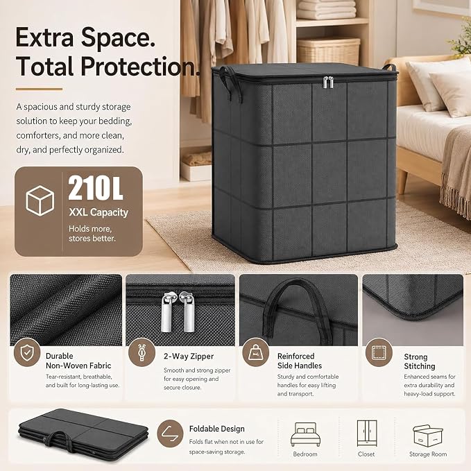 180L Spacious Moving Storage Bin - Image 2