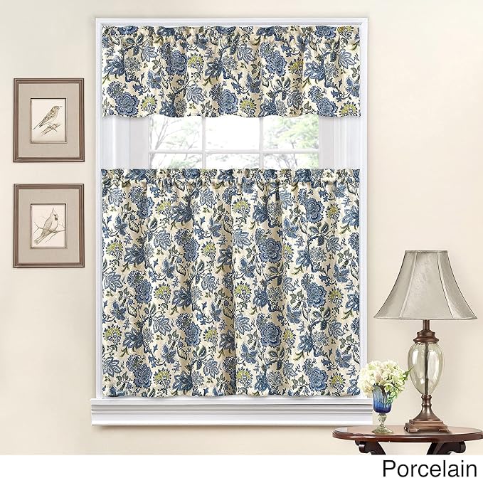 Waverly Navarra Crimson Tier & Valance Set - Image 3