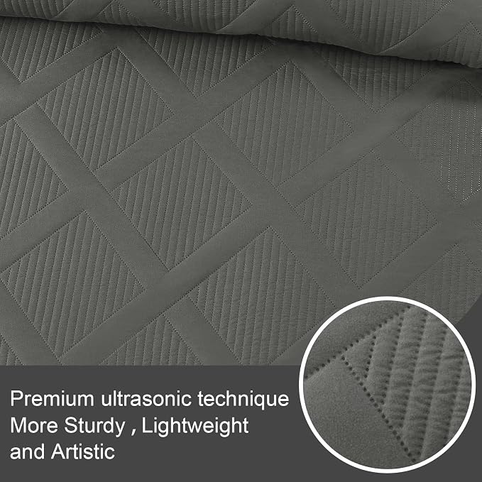 Exclusivo Mezcla Twin Size Quilt Set, Modern Striped Pattern, Lightweight - Image 4