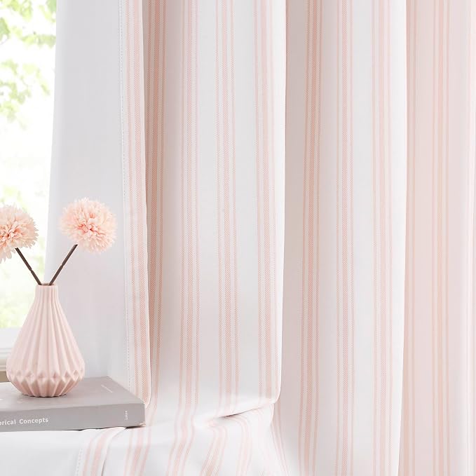 ZJDECOR White Cotton Blended Full Blackout Curtains by ZJDECOR